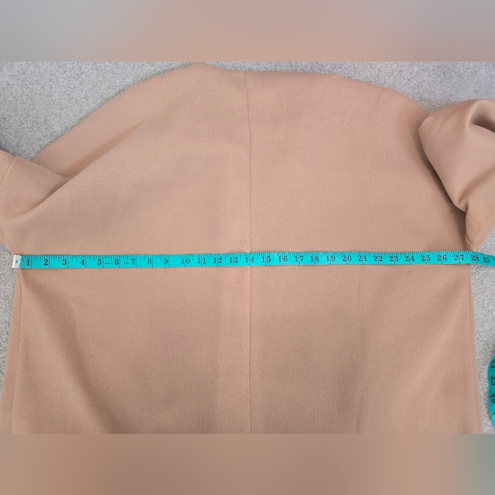 Suzanne Betro Camel Draped Long Lightweight Coat. Size 1X - Picture 13 of 13
